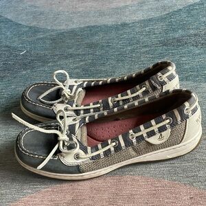 Sperry Nautical Gray Moccasin-Style Boat Shoes with Rawhide Laces